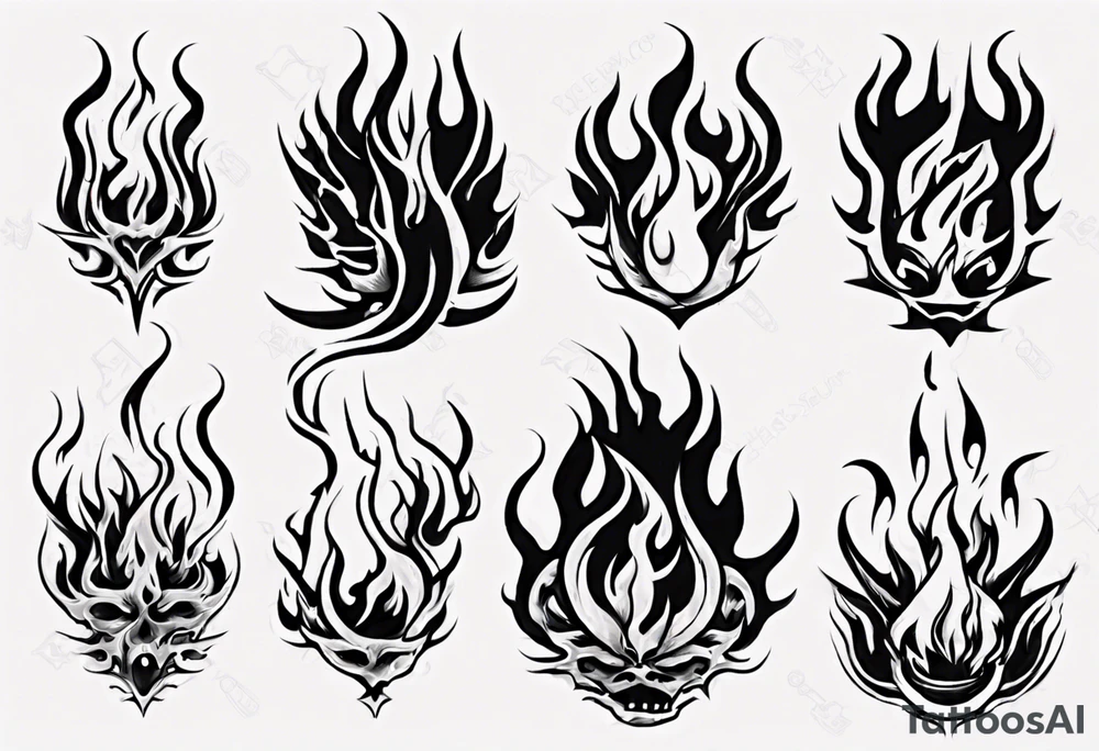 Flames tattoo idea