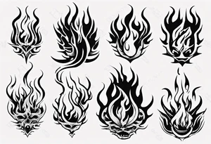 Flames tattoo idea