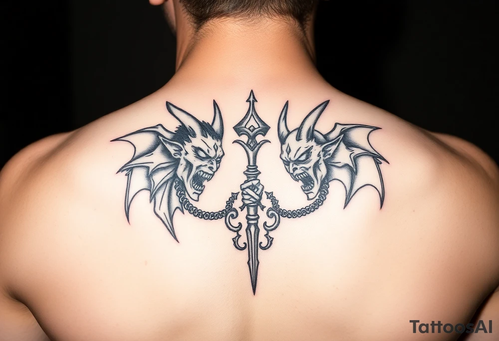 Good vs evil tattoo idea