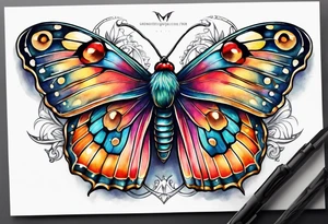 Bubbles moth tattoo idea