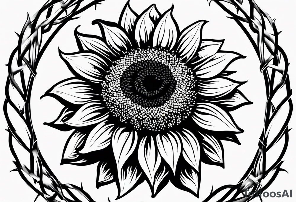 Sunflower, wheat, and barbed wire half sleeve tattoo idea Sunflower, wheat, and barbed wire half sleeve tattoo idea