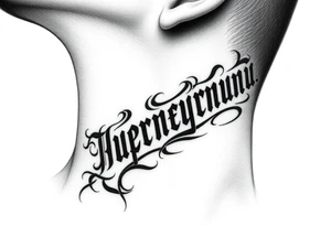 cyrillic russian on the side of my left neck tattoo idea