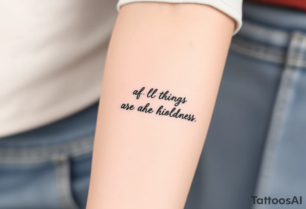 Picture tattoo symbolizing the phrase “in all things there is a hidden wholeness” tattoo idea