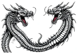 roaring dragons tattoo idea