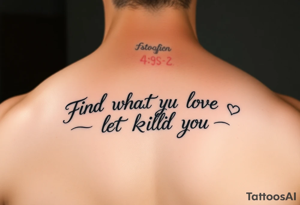 Find what you love and let it kill you tattoo idea