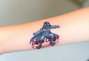Darth Vader skateboarding > bullets > in loving memory
colorful
skateboard words "Darth Carter"
add date 12/29/88-01/06/24 tattoo idea