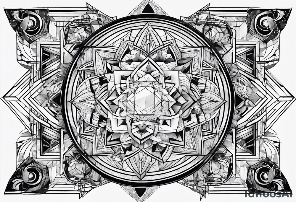 geometric universe tattoo idea