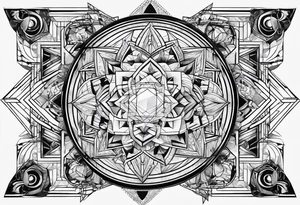 geometric universe tattoo idea