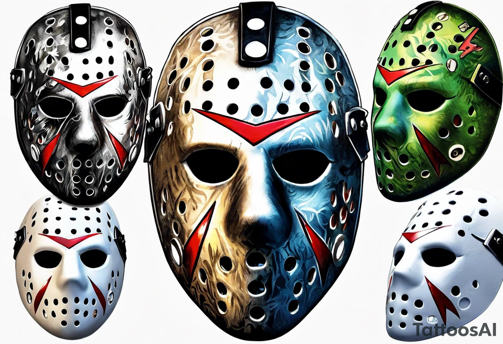 Friday the 13th mask, 13 in the mask tattoo idea