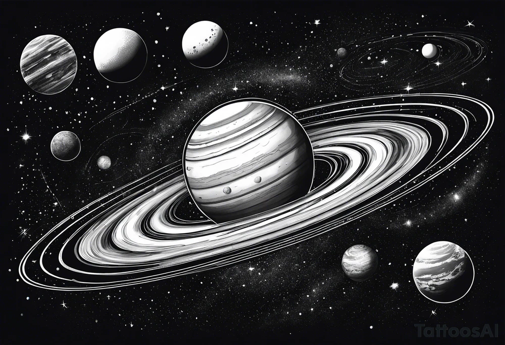 Planets orbiting a quasar. tattoo idea