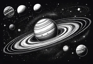 Planets orbiting a quasar. tattoo idea
