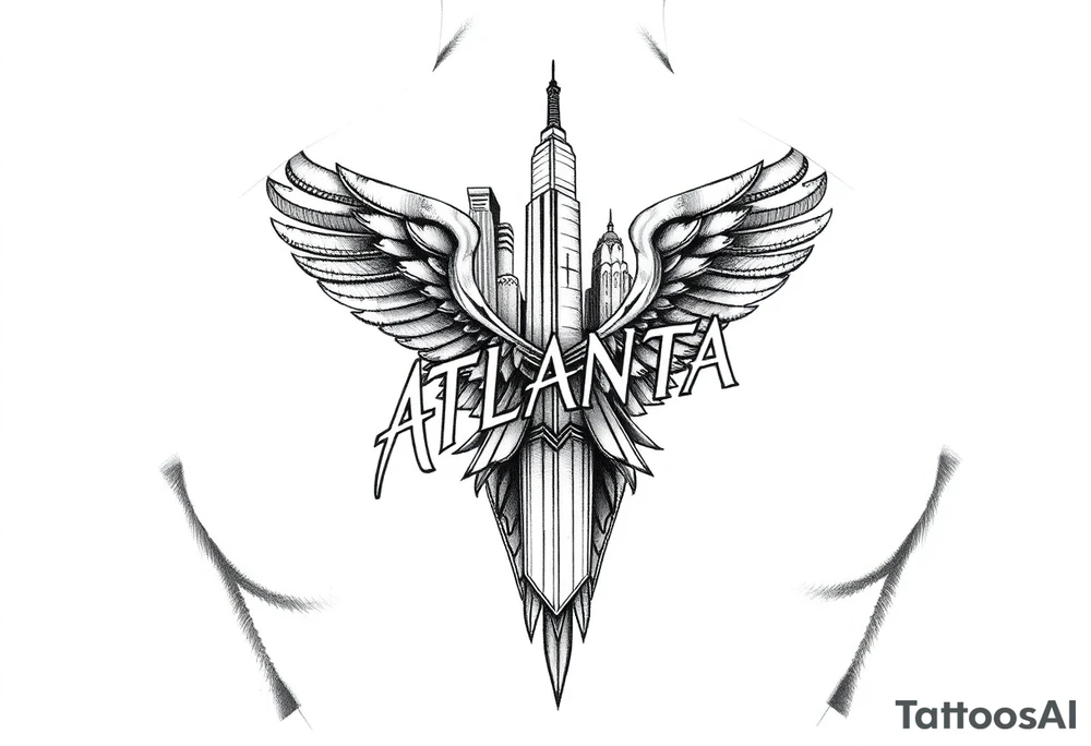 Atlanta Themed leg tattoos tattoo idea
