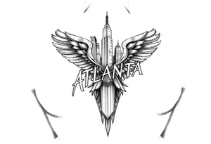 Atlanta Themed leg tattoos tattoo idea