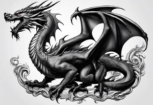 Dragon with Asian features. tattoo idea