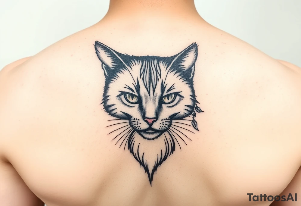 black cat tattoo idea