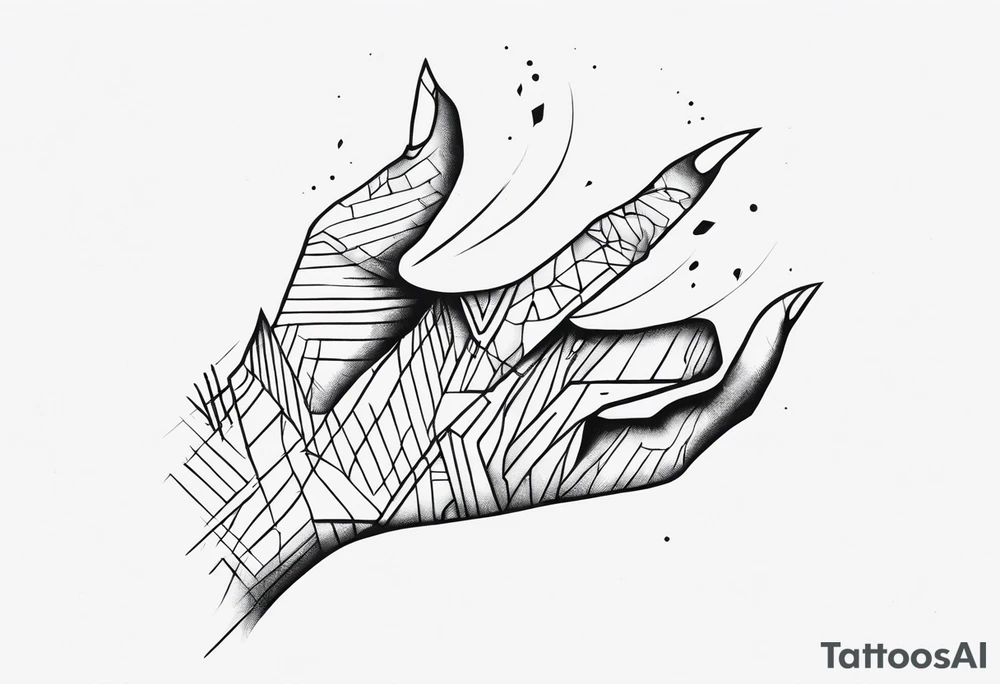 Scary hand tattoo idea