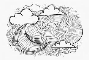 heaven clouds swirl tattoo idea
