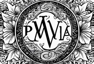 Pura vida letters changed with spirituality tattoo idea