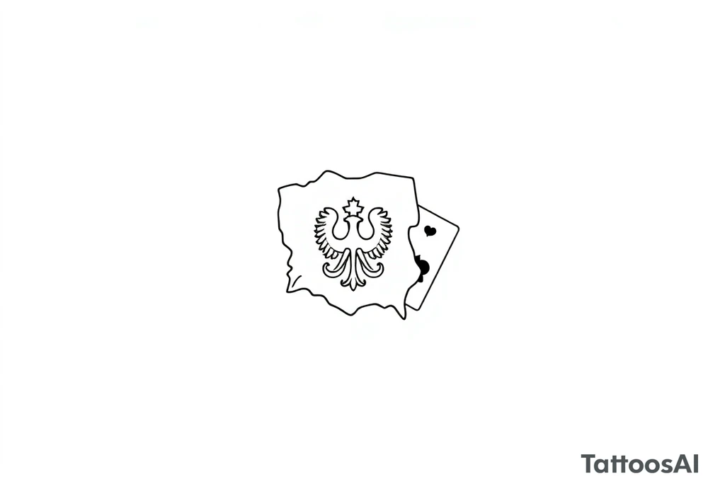 Poland symbol and poker cards Add casino money to it. tattoo idea
