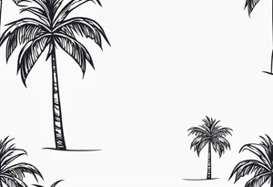 single palm tree tattoo idea