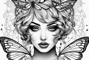 Beautiful tattooed women butterfly sarcastic comment svg tattoo idea