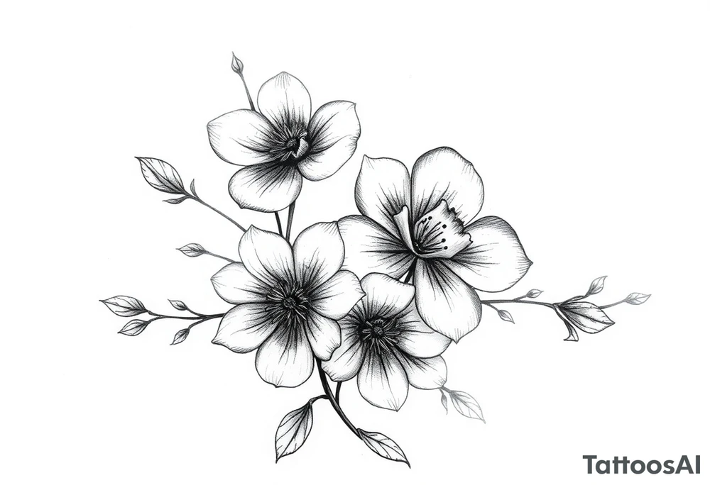 Small Flowers tattoo idea