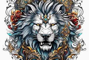 AI Tech, Lion, Horse, Dragon and Wolf tattoo idea