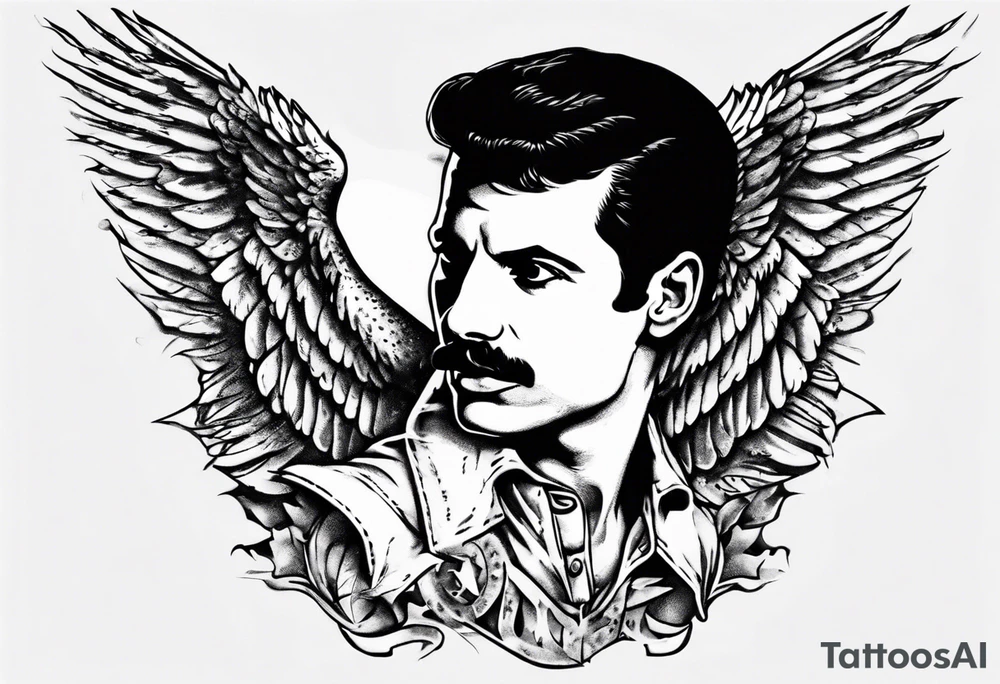 freddie mercury and an eagle tattoo idea