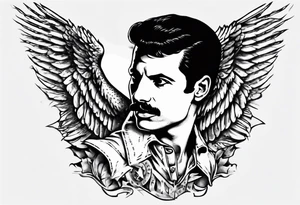 freddie mercury and an eagle tattoo idea