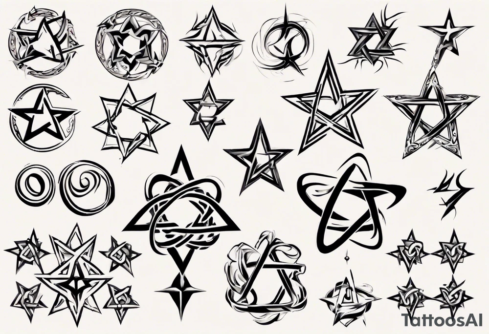 infinite symbol hebrew star tattoo idea