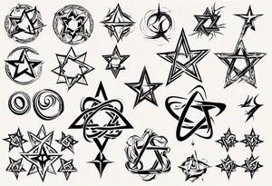 infinite symbol hebrew star tattoo idea