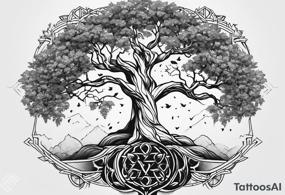 Mark jones, August, leo, tree of life tattoo idea