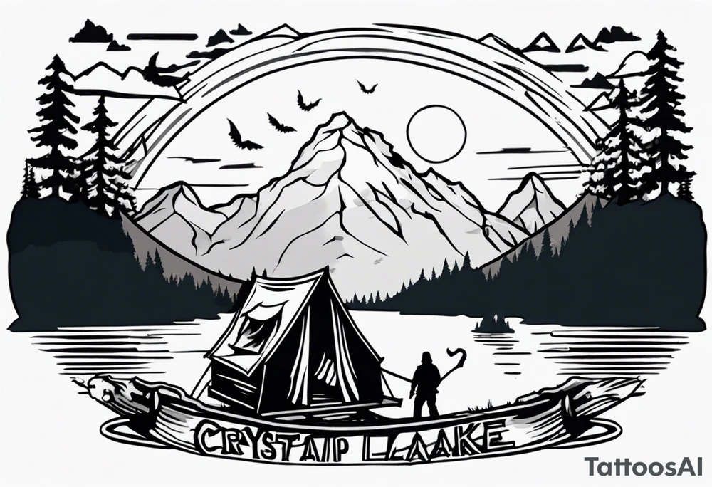 camp crystal lake and jason vorhees tattoo idea