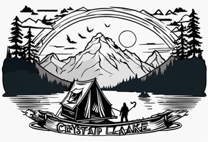 camp crystal lake and jason vorhees tattoo idea