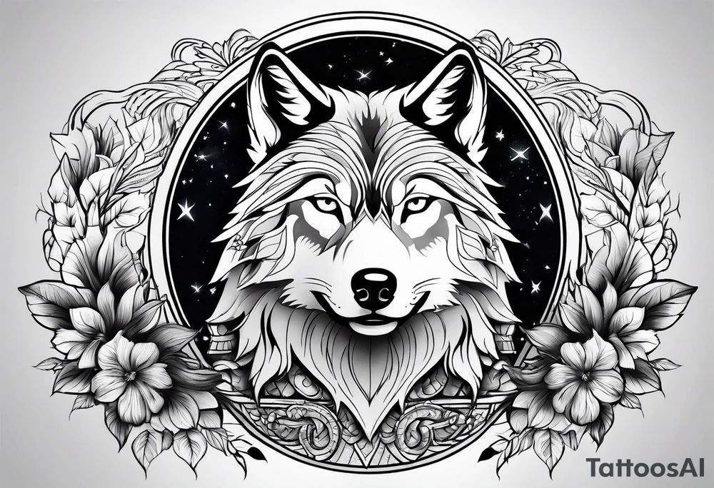 Wolf tattoo idea