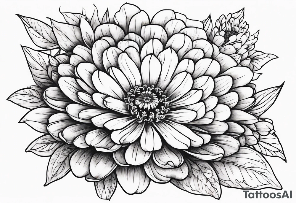 Zinnia tattoo idea