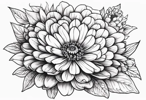 Zinnia tattoo idea