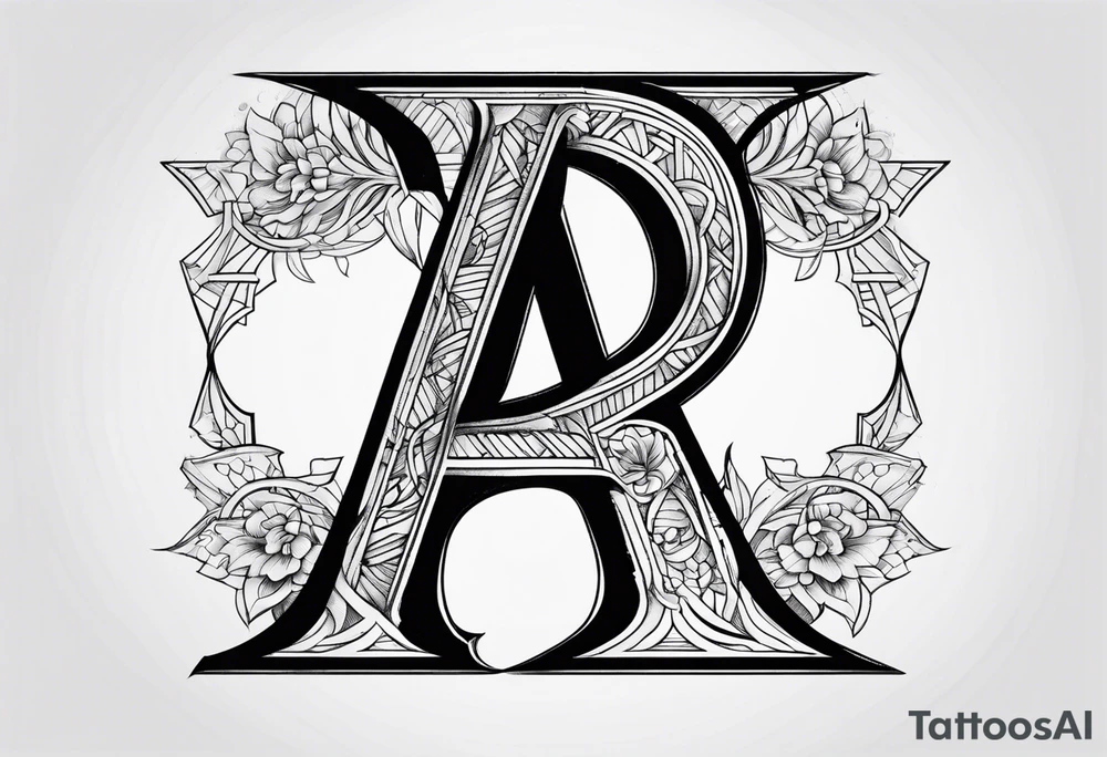 Letter A tattoo idea