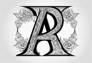 Letter A tattoo idea