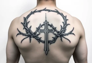 Crown of thorn Spiral wrap sleeve
 include God First + cross in the wrap tattoo idea