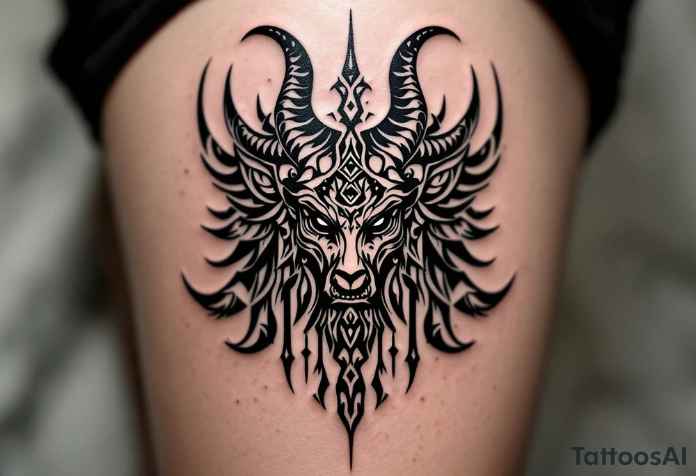 Horus, taurus, Indonesian heritage and planetary aspect of Venus tattoo idea