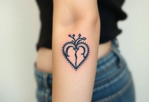 medieval heart woodcut tattoo idea
