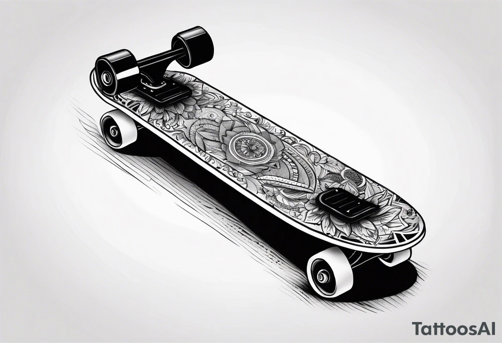 Retro Skateboard tattoo idea