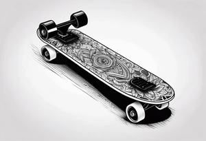 Retro Skateboard tattoo idea