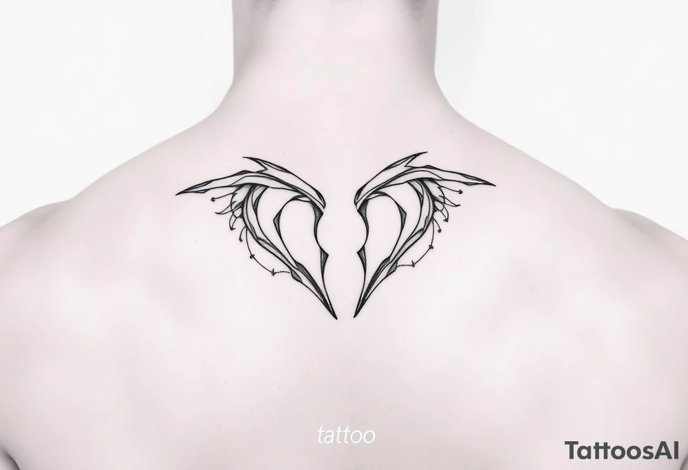 Два маленьких сокола вместе tattoo idea
