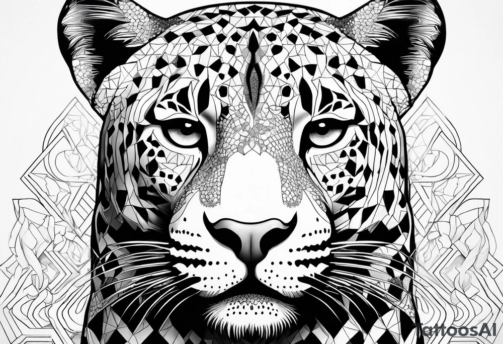 Jaguar head tattoo idea