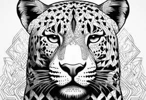 Jaguar head tattoo idea