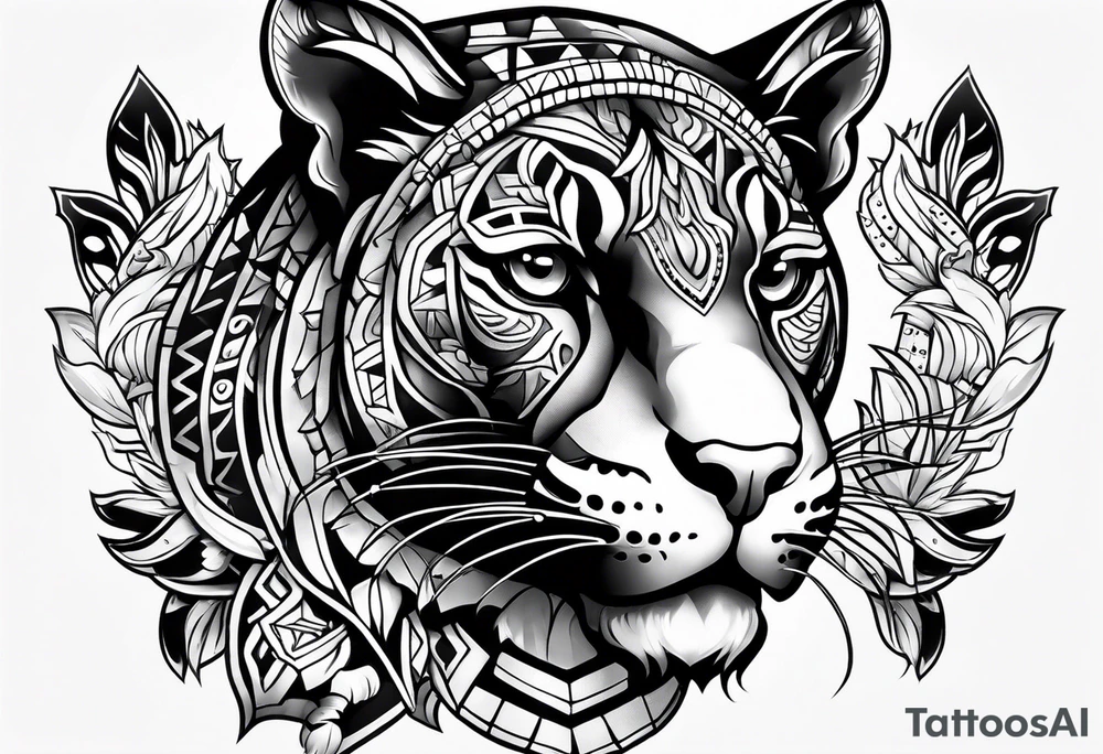 aztec black jaguar tattoo idea