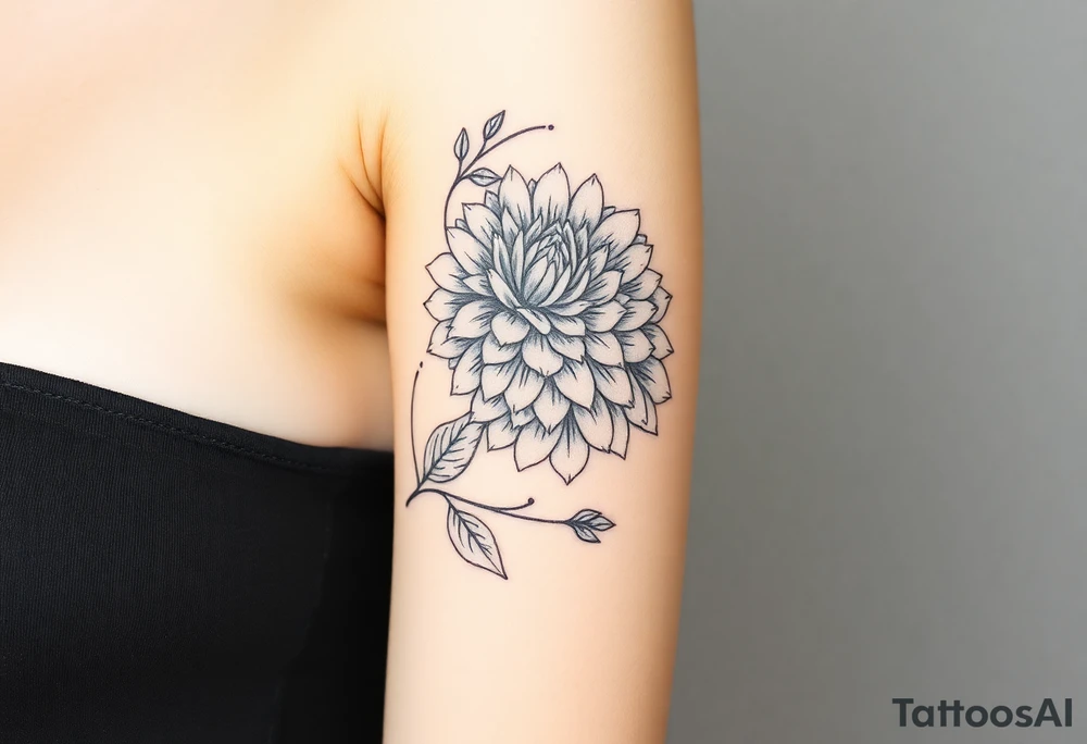 rose and chrysanthemum tattoo idea