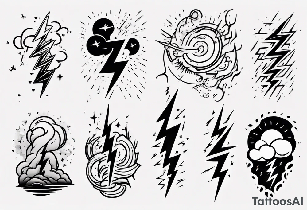 lightning storm tattoo idea